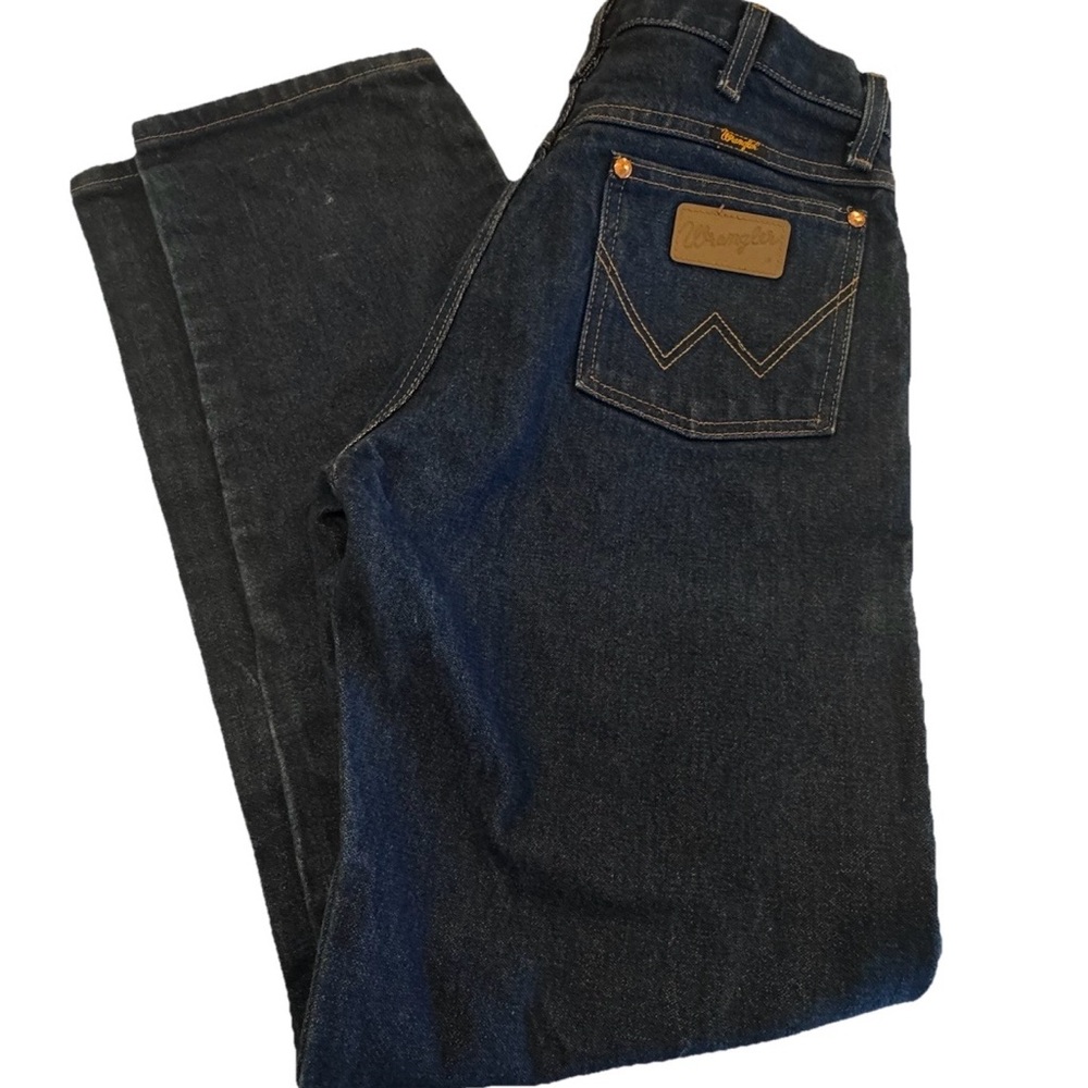Wrangler Men's Sz 32x33 13 MWZ Cowboy Cut dark denim Straight Jeans - Picture 13 of 14